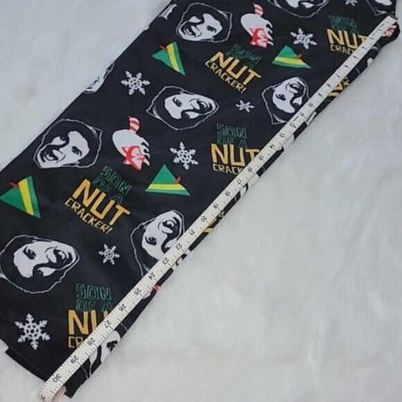ELF THE MOVIE Black Buddy the Elf Novelty Christmas Holiday Loungewear Pants L - Picture 8 of 8